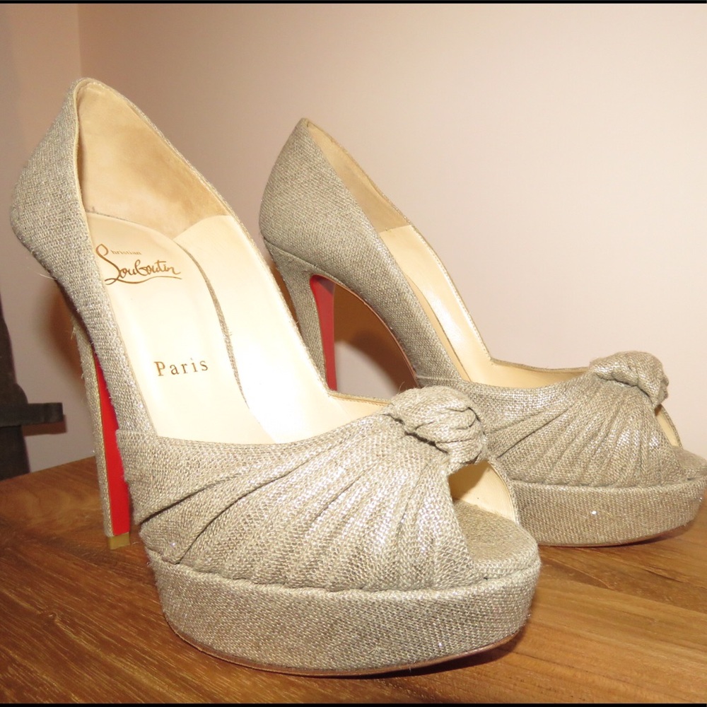 Christian Louboutin Silver Greissimo Pumps